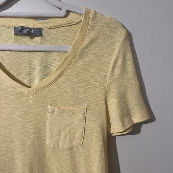Marled Essentials Women’s T Shirt XS Butter Yellow Soft Colorful Vibrant NWT - Picture 3 of 8